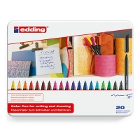 Edding 1200 feutres boîte en métal 20 pièces (1 mm - ogive) 239041