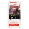 Edding 1200 feutres de coloriage boîte en métal 6 pièces (1 mm ogive) - couleurs métallisées 239341 - 1