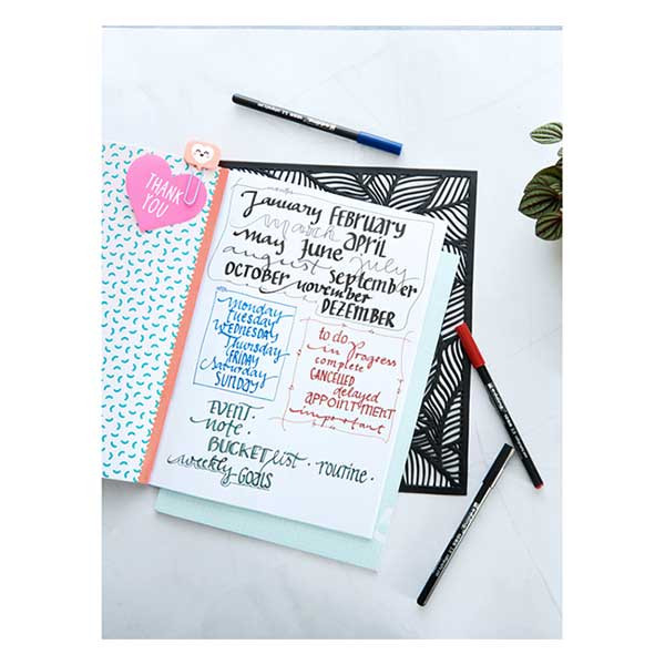 Edding 1255 feutre calligraphie (5 mm) - noir 239163 - 2