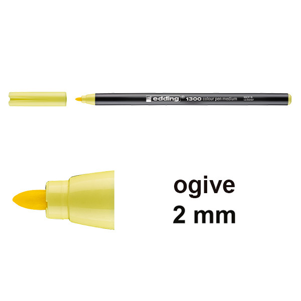 Edding 1300 feutre de coloriage (2 mm - ogive) - jaune citron 239021 - 1