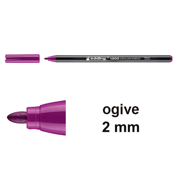 Edding 1300 feutre de coloriage (2 mm - ogive) - magenta 239019 - 1