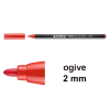 Edding 1300 feutre de coloriage (2 mm - ogive) - rouge 239001 - 1