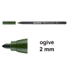 Edding 1300 feutre de coloriage (2 mm - ogive) - vert olive 239014 - 1