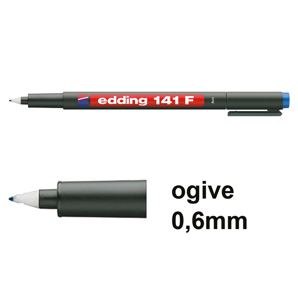 Edding 141F marqueur permanent (0,6 mm ogive) - bleu 200682 - 1