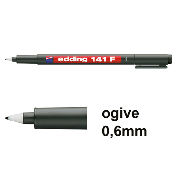 Edding 141F marqueur pour rétroprojecteur (0,6 mm ogive) - noir 200678 - 1