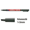 Edding 143B marqueur permanent (1 - 3 mm biseautée) - noir 200694 - 1