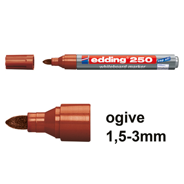 Edding 250 marqueur pour tableau blanc (1,5 - 3 mm ogive) - marron 200841 - 1