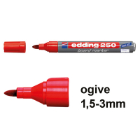 Edding 250 marqueur pour tableau blanc (1,5 - 3 mm ogive) - rouge 200534