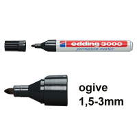 Edding 3000 marqueur permanent (1,5 - 3 mm ogive) - noir 200500