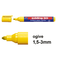 Edding 30 marqueur papier à encre brillante (ogive de 1,5 - 3 mm) - jaune 239208