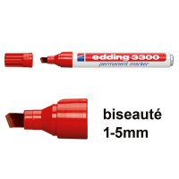 Edding 3300 marqueur permanent (1 - 5 mm biseautée) - rouge 200815
