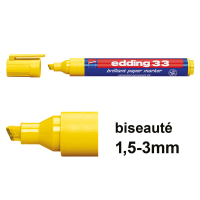 Edding 33 marqueur papier brillant (1 - 5 mm biseautée) - jaune 239216