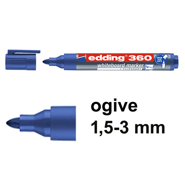 Edding 360 marqueur pour tableau blanc (1,5 - 3 mm) - bleu 240536 - 1