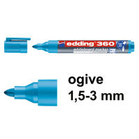 Edding 360 marqueur pour tableau blanc (1,5 - 3 mm) - bleu clair 240543