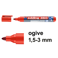 Edding 360 marqueur pour tableau blanc (1,5 - 3 mm) - rouge 240535