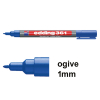Edding 361 marqueur pour tableau blanc (1 mm - ogive) - bleu 200658 - 1