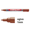 Edding 361 marqueur pour tableau blanc (1 mm - ogive) - marron 200847 - 1