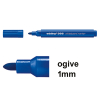 Edding 366 marqueur mini pour tableau blanc (1 mm - ogive) - bleu 200881 - 1