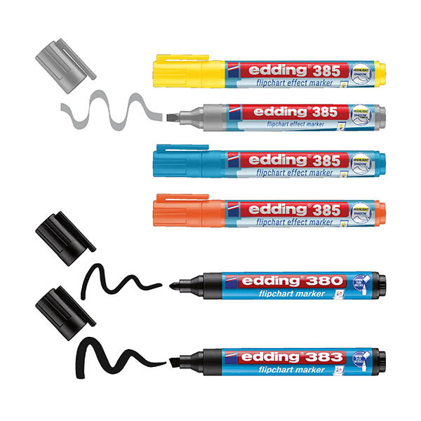 Edding 380+383 marqueurs chevalet highlight & shading multipack (6 pièces) 200999 - 1