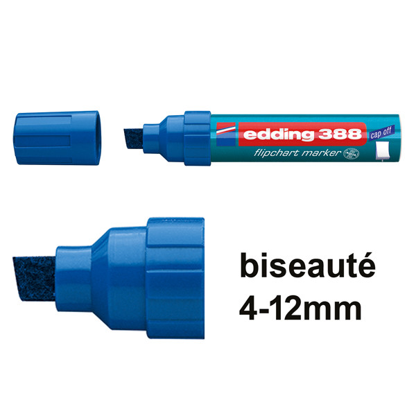 Edding 388 marqueur pour chevalet (4 - 12 mm biseauté) - bleu 200948 - 1