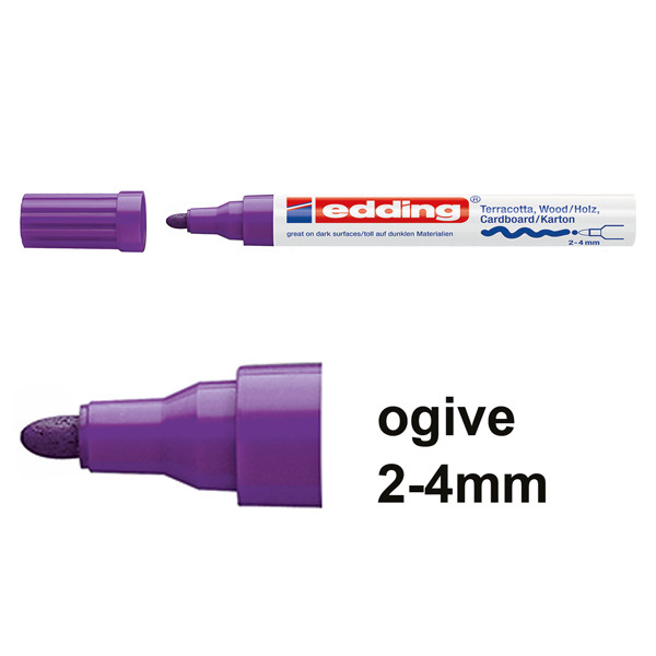 Edding 4000 marqueur peinture à encre mate (ogive de 2 - 4 mm) - violet 239120 - 1