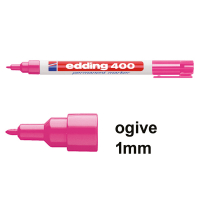 Edding 400 marqueur permanent (1 mm - ogive) - rose 200803