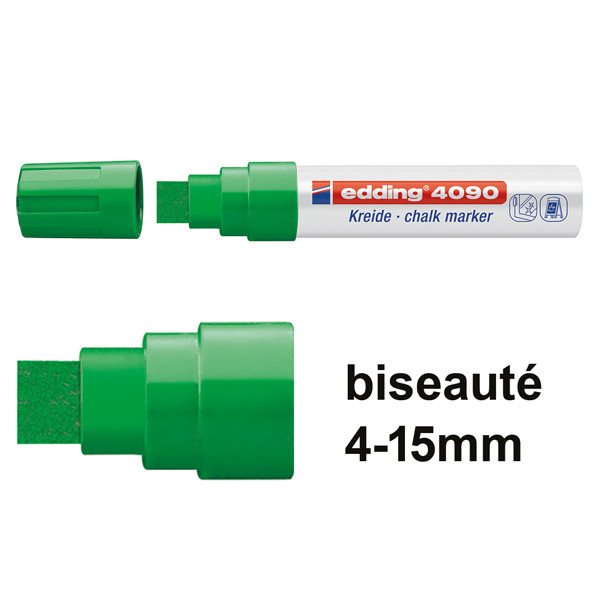 Edding 4090 marqueur craie liquide (4 - 15 mm biseauté) - vert 200890 - 1