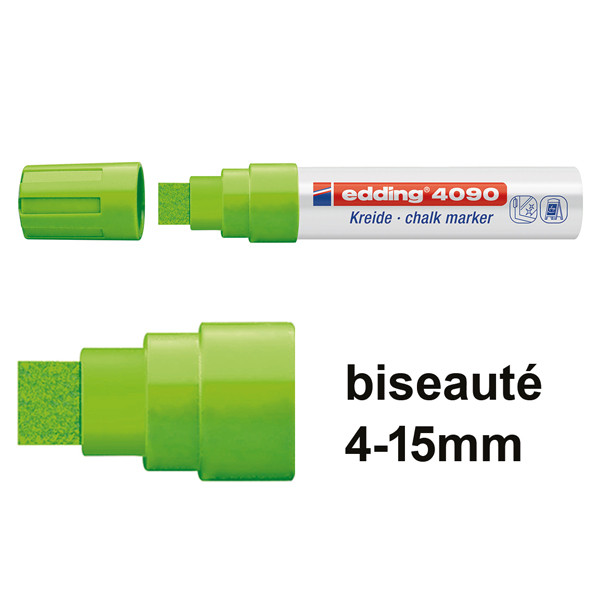 Edding 4090 marqueur craie liquide (4 - 15 mm biseauté) - vert clair 200892 - 1