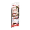 Edding 4200 feutres pinceaux pour porcelaine (pointe pinceau 1 - 4 mm) - 6 couleurs chaudes 239301 - 1