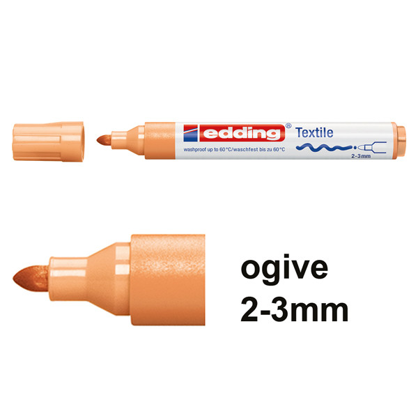 Edding 4500 marqueur textile (2- 3 mm ogive) - orange clair 200742 - 1