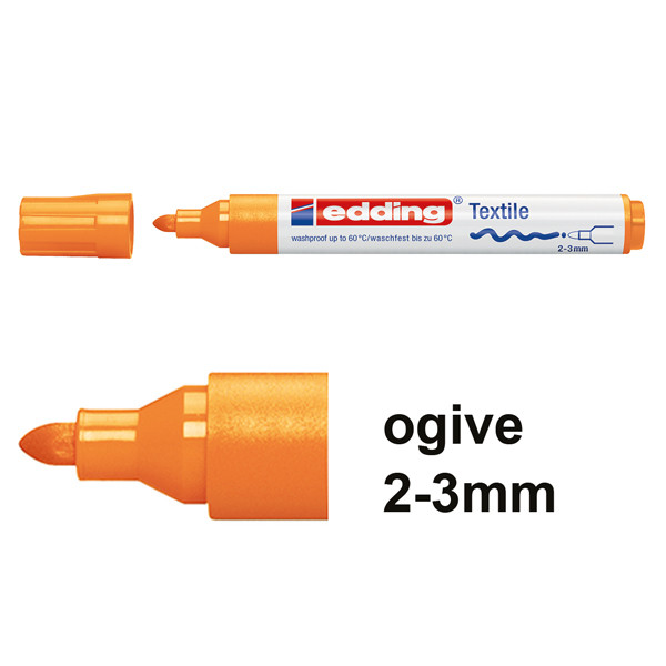 Edding 4500 marqueur textile (2- 3 mm ogive) - orange fluo 200885 - 1