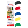 Edding 4600 ensemble de marqueurs textile (1 mm ogive) - 5 couleurs de base 239430 - 1