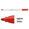 Edding 4600 marqueur textile (1 mm ogive) - rouge 200752 - 1