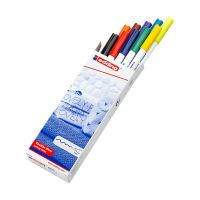 Edding 4600 set de marqueurs textiles couleurs de base 10 pièces (1 mm ogive) 404855