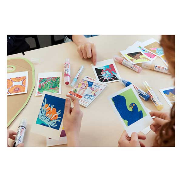 Edding 5000 marqueur acrylique (5 - 10 mm biseautée) - bleu pastel 240146 - 2