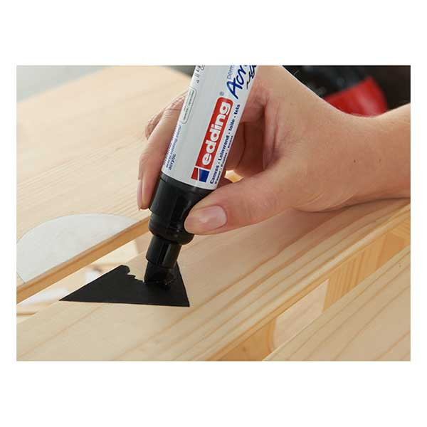 Edding 5000 marqueur acrylique (5 - 10 mm biseautée) - noir foncé mat 240136 - 2