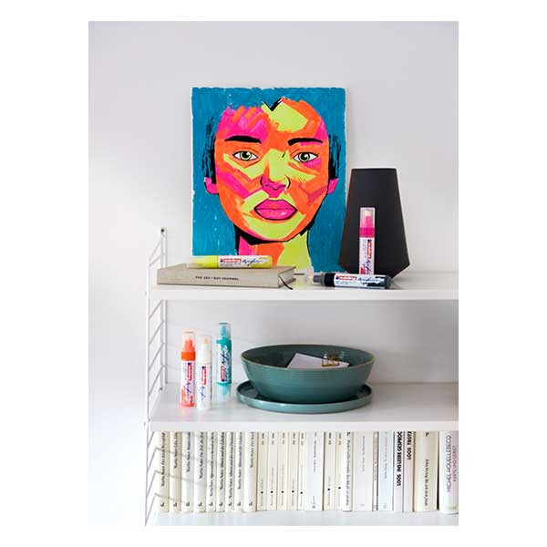 Edding 5000 marqueur acrylique (5 - 10 mm biseautée) - orange fluo 240133 - 2