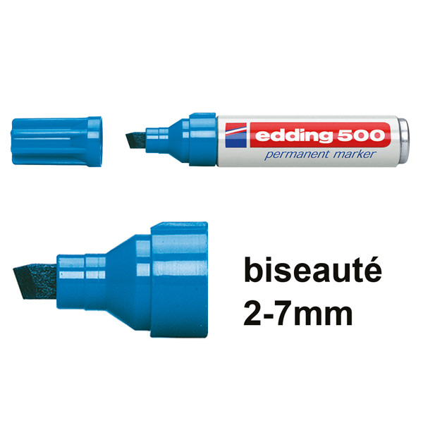 Edding 500 marqueur permanent (2 - 7 mm biseauté) - bleu clair 200810 - 1