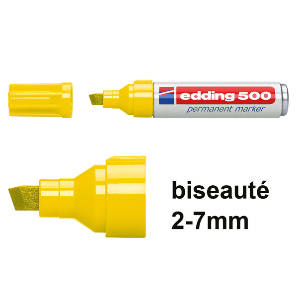 Edding 500 marqueur permanent (2 - 7 mm biseautée) - jaune 200805 - 1