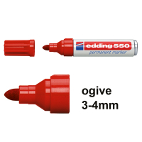 Edding 550 marqueur permanent (3 - 4 mm ogive) - rouge 200832