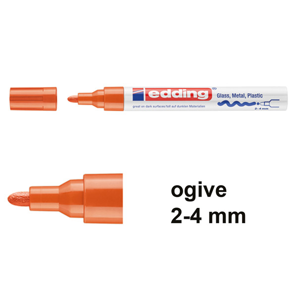 Edding 750 marqueur peinture à encre brillante (2 - 4 mm ogive) - orange 240505 - 1