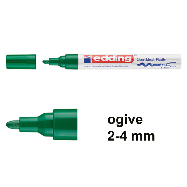 Edding 750 marqueur peinture à encre brillante (2 - 4 mm ogive) - vert 240503 - 1