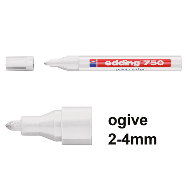Edding 750 marqueur peinture (2 - 4 mm ogive) - blanc 200588 - 1