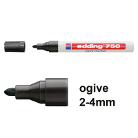 Edding 750 marqueur peinture (2 - 4 mm ogive) - noir 200568