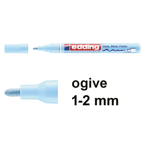 Edding 751 marqueur peinture à encre laquée (1-2 mm ogive) - bleu pastel 239377 - 1