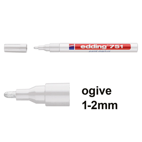 Edding 751 marqueur peinture (1 - 2 mm ogive) - blanc 200616 - 1