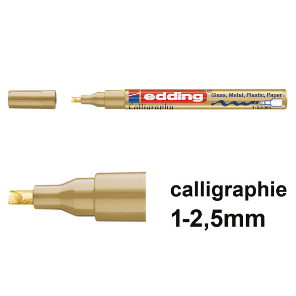 Edding 753 marqueur peinture brillante calligraphie (1 - 2,5 mm) - or 239183 - 1
