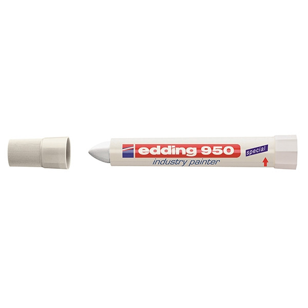 Edding 950 marqueur peinture spécial industrie (10 mm ogive) - blanc 239307 - 1