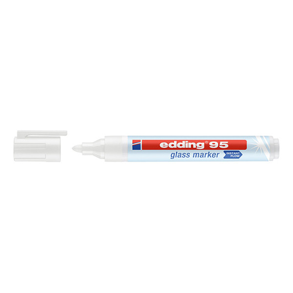 Edding 95 marqueur pour tableaux en verre (1,5 - 3 mm ogive) - blanc 240590 - 1