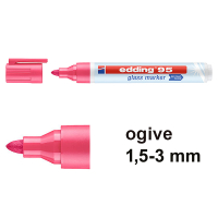 Edding 95 marqueur pour tableaux en verre (1,5 - 3 mm ogive) - rose 240588